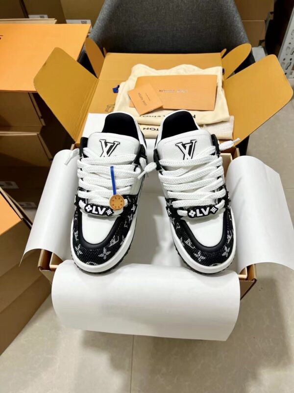 Louis Vuitton LV Skate Black Monogram & White Retro Skate Sneakers