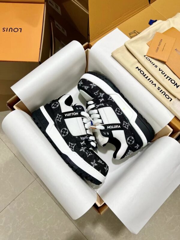 Louis Vuitton LV Skate Black Monogram & White Retro Skate Sneakers