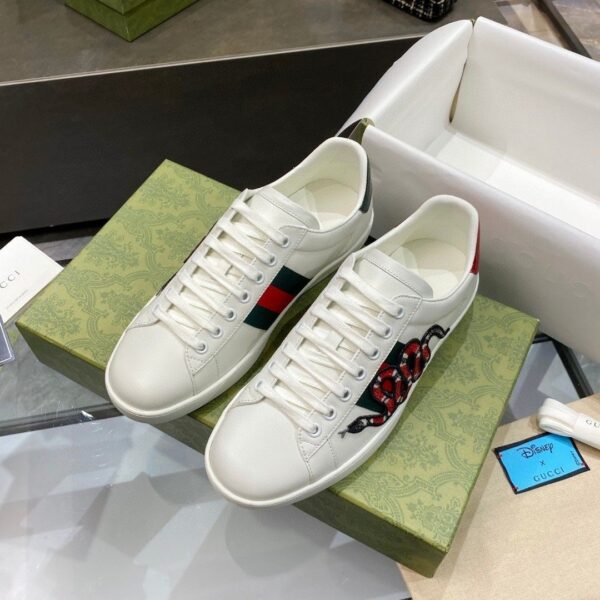 sy_no_C1D52799ADB565A52A10331F7A50462F_7 Gucci Ace Embroidered Kingsnake Sneaker – White / Multicolor
