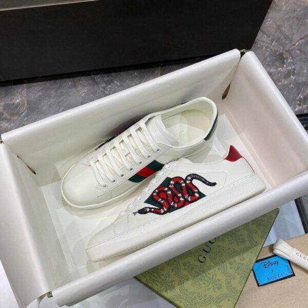 sy_no_C1D52799ADB565A52A10331F7A50462F_8 Gucci Ace Embroidered Kingsnake Sneaker – White / Multicolor