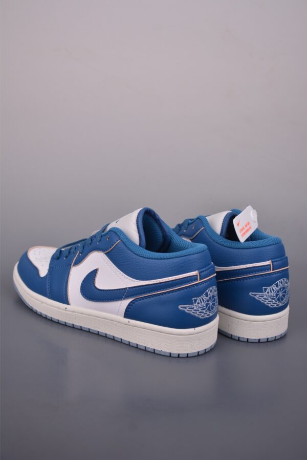sy_no_C1E23A195B3DA36F4AF5E3EBC7E78F75_1 Air Jordan 1 Low – White / Deep Blue Retro Sneakers