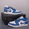 sy_no_C1E23A195B3DA36F4AF5E3EBC7E78F75_4 Air Jordan 1 Low – White / Deep Blue Retro Sneakers