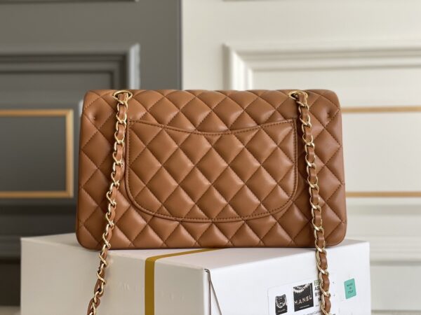 sy_no_C32B575946C15DCAF6AA731844C03C74_2 Caramel Brown Quilted Lambskin Classic Flap Bag
