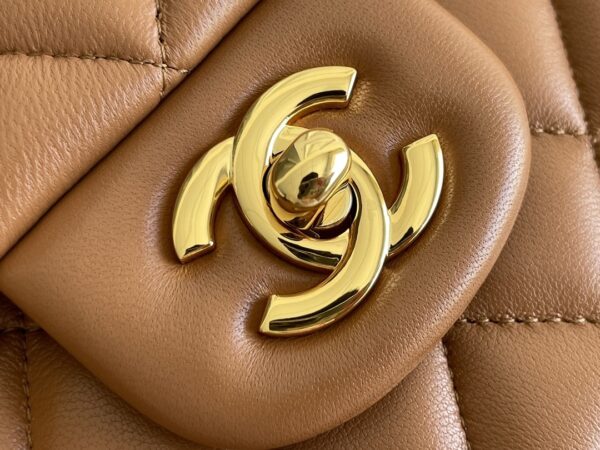 sy_no_C32B575946C15DCAF6AA731844C03C74_5 Caramel Brown Quilted Lambskin Classic Flap Bag