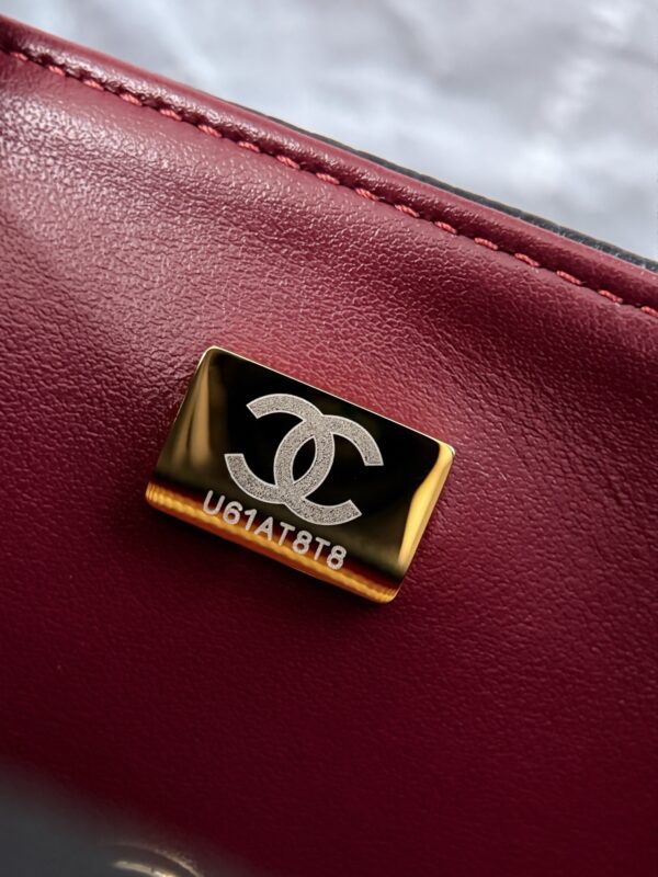 sy_no_C367CD68172FDB2C83C59390939D0103_8 Black Textured Calfskin Gemstone Letter Charm Chain Flap Bag