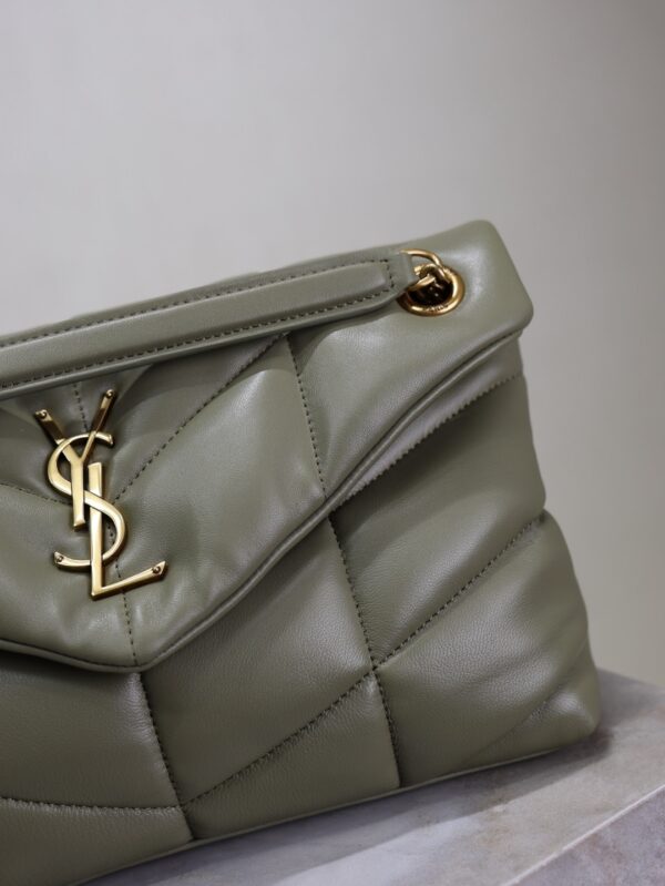 sy_no_C3E4E8902D51C97EEA5D06BE449B6063_2 YSL Loulou 29cm Quilted Chain Bag – Wheat Green