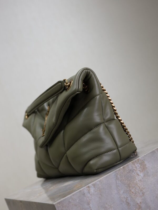 sy_no_C3E4E8902D51C97EEA5D06BE449B6063_3 YSL Loulou 29cm Quilted Chain Bag – Wheat Green