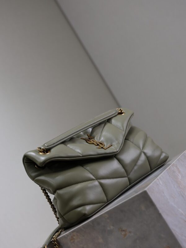 sy_no_C3E4E8902D51C97EEA5D06BE449B6063_4 YSL Loulou 29cm Quilted Chain Bag – Wheat Green