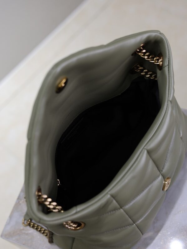 sy_no_C3E4E8902D51C97EEA5D06BE449B6063_8 YSL Loulou 29cm Quilted Chain Bag – Wheat Green