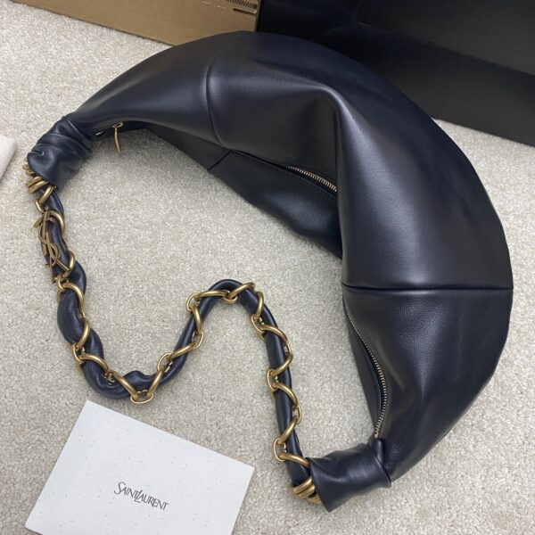 sy_no_C512EF91BB322625981DE3118A14DCA2_8 YSL Amalia Medium Crescent Bag – Black Lambskin & Gold
