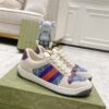 sy_no_C550B39ABC30A86F86D45FE636FFCCD4_0 Cream & Denim Blue Monogram Retro Sneakers