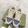 sy_no_C550B39ABC30A86F86D45FE636FFCCD4_1 Cream & Denim Blue Monogram Retro Sneakers