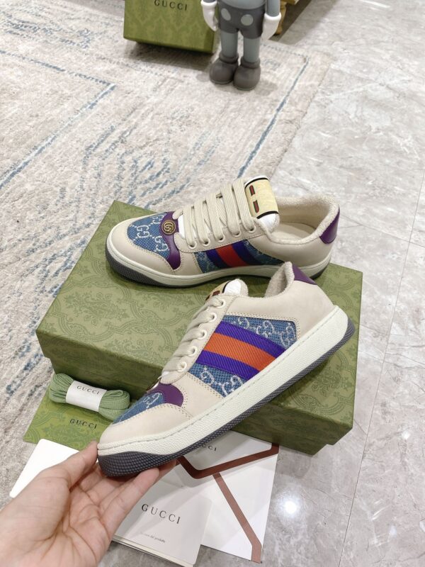 sy_no_C550B39ABC30A86F86D45FE636FFCCD4_4 Cream & Denim Blue Monogram Retro Sneakers