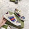 sy_no_C550B39ABC30A86F86D45FE636FFCCD4_5 Cream & Denim Blue Monogram Retro Sneakers