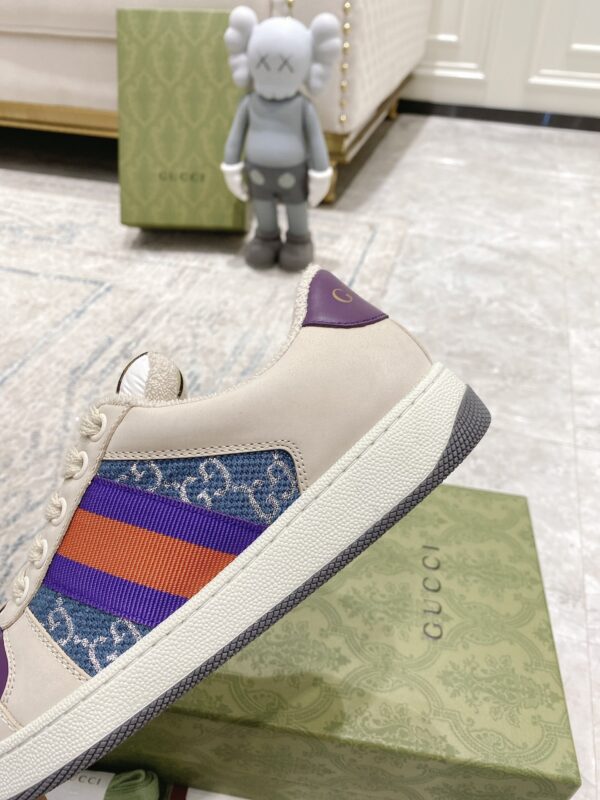 sy_no_C550B39ABC30A86F86D45FE636FFCCD4_6 Cream & Denim Blue Monogram Retro Sneakers
