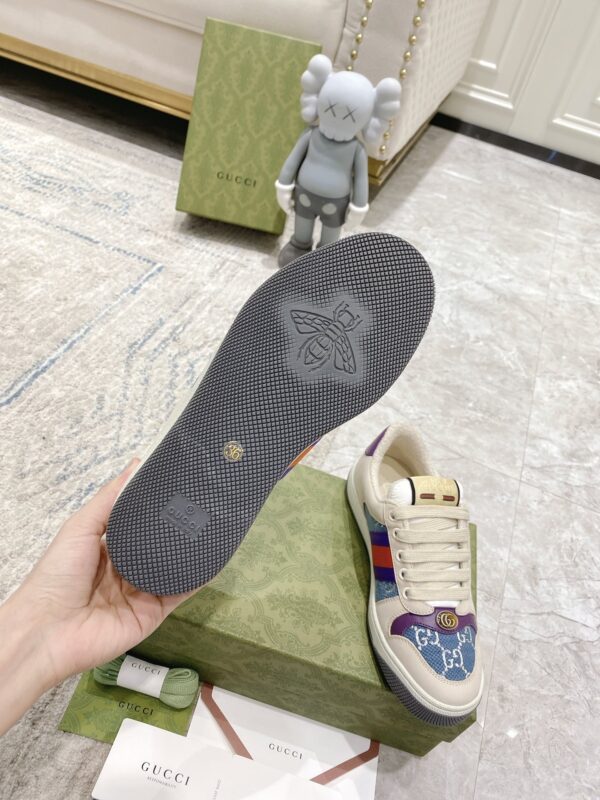 sy_no_C550B39ABC30A86F86D45FE636FFCCD4_8 Cream & Denim Blue Monogram Retro Sneakers