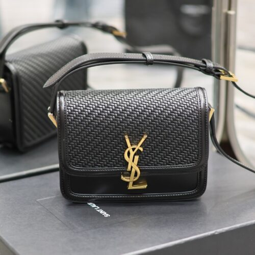 sy_no_C5A3D8457D1E42E78B89128447B648F1_0 Solferino Box 19cm Bag – Black Woven & Gold-Tone Hardware