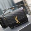 Solferino Box 19cm Bag – Black Woven & Gold-Tone Hardware