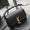Solferino Box 19cm Bag – Black Woven & Gold-Tone Hardware