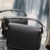 Solferino Box 19cm Bag – Black Woven & Gold-Tone Hardware