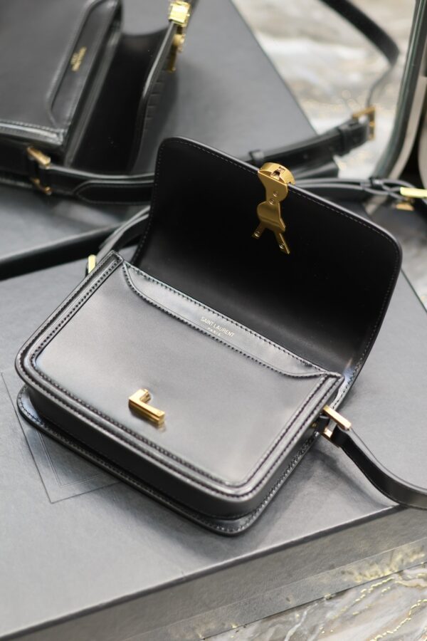 Solferino Box 19cm Bag – Black Woven & Gold-Tone Hardware