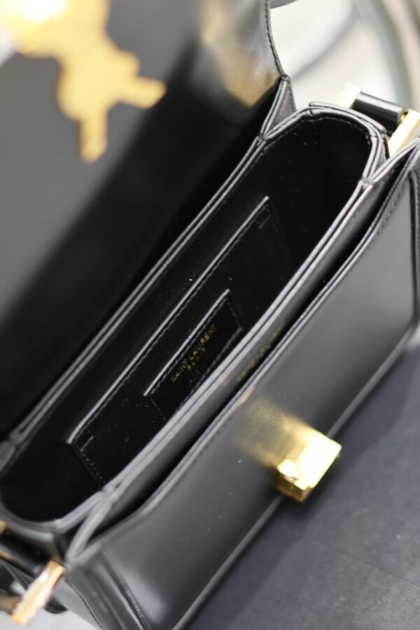 Solferino Box 19cm Bag – Black Woven & Gold-Tone Hardware