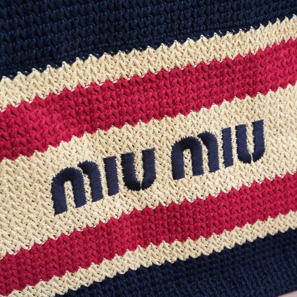 sy_no_C5BB29A9FC184A52743CCD9B1A2A7F44_6 Miu Miu Color-Block Fabric Tote Bag / Shoulder Bag