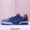 sy_no_C5DF2A24C3349580329C1C6818944153_1 Louis Vuitton LV Trainer Blue Denim & Caramel Tan Retro Sneakers