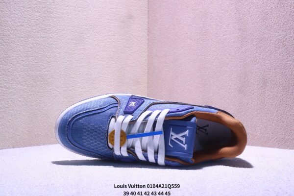 sy_no_C5DF2A24C3349580329C1C6818944153_2 Louis Vuitton LV Trainer Blue Denim & Caramel Tan Retro Sneakers