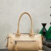 Marigold Leather Front-Zip Double-Handle Shoulder Crossbody Bag