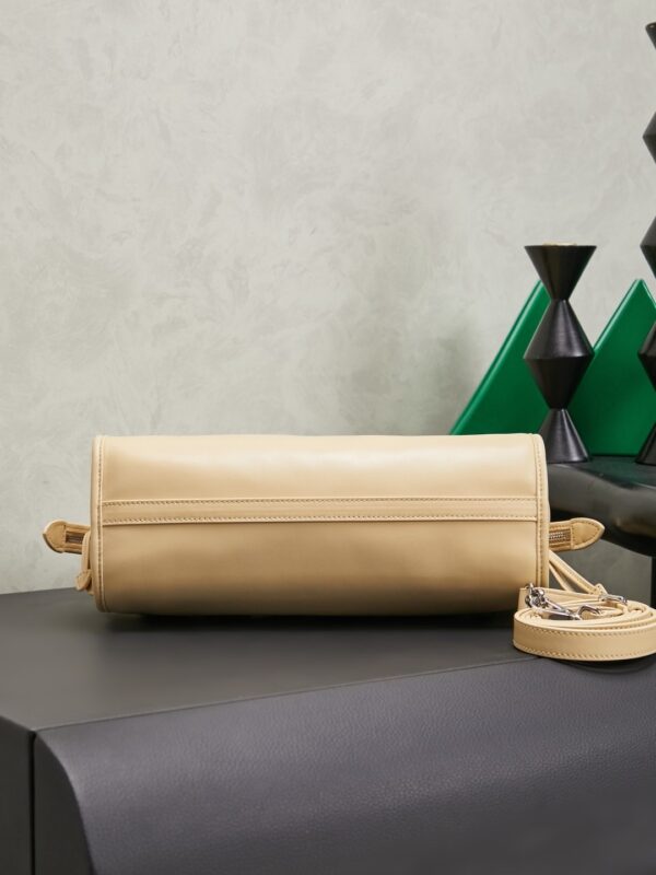 Marigold Leather Front-Zip Double-Handle Shoulder Crossbody Bag