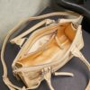 Marigold Leather Front-Zip Double-Handle Shoulder Crossbody Bag