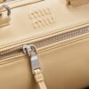 Marigold Leather Front-Zip Double-Handle Shoulder Crossbody Bag