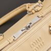 Marigold Leather Front-Zip Double-Handle Shoulder Crossbody Bag
