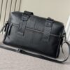 Prada-Inspired Travel Bag – Black Textured Calfskin
