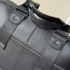 Prada-Inspired Travel Bag – Black Textured Calfskin