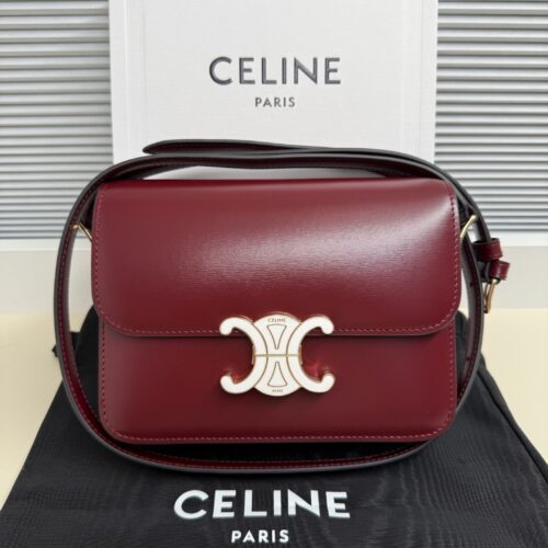 sy_no_C6177B65615291567D9C4B3209217057_0 Celine Women's Teen Triomphe Calfskin Handbag / Shoulder Bag