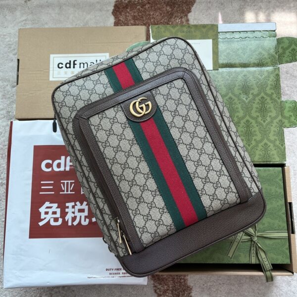 sy_no_C6959388C25A39A57B2E1647A257DAD1_0 Gucci Ophidia GG Supreme Vertical Backpack – Gray & Black