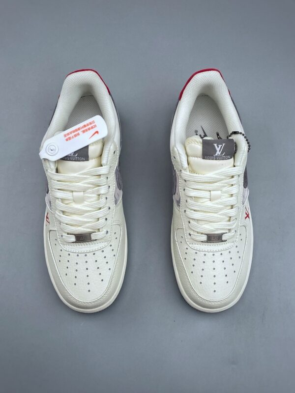 sy_no_C70EF2DECC69D62CA92F5B1A744CABF0_4 Nike Air Force 1 Low Custom Concept – Sail, Grey & Red Monogram Edition