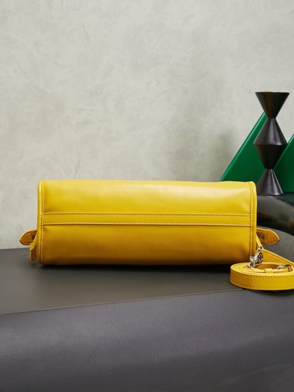 sy_no_C71ED4DE9B01117B276DCB33DD9357E4_3 Yellow Leather Front-Zip Double-Handle Shoulder Crossbody Bag