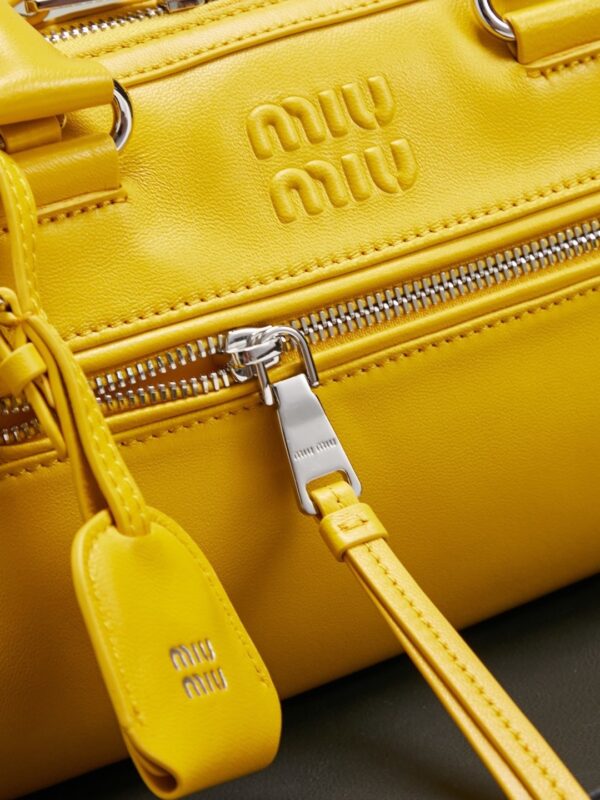 sy_no_C71ED4DE9B01117B276DCB33DD9357E4_7 Yellow Leather Front-Zip Double-Handle Shoulder Crossbody Bag