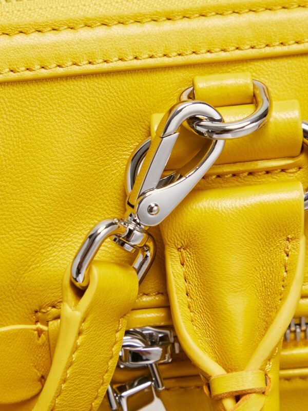 sy_no_C71ED4DE9B01117B276DCB33DD9357E4_8 Yellow Leather Front-Zip Double-Handle Shoulder Crossbody Bag