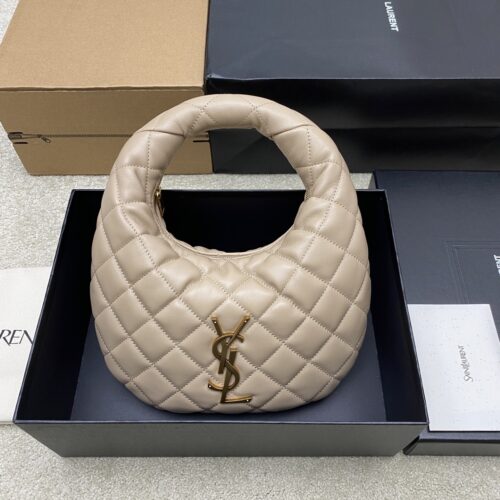 ICARE Baby Croissant Bag – Beige Nappa Lambskin & Gold