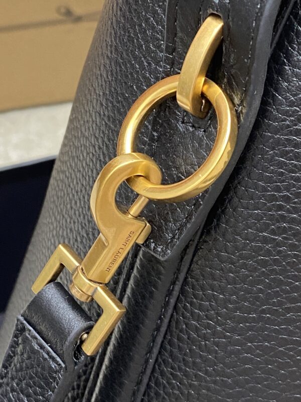 LE 37 Small Bucket Bag – Black Suede & Gold