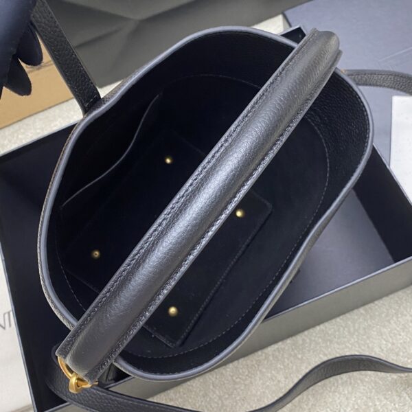 LE 37 Small Bucket Bag – Black Suede & Gold