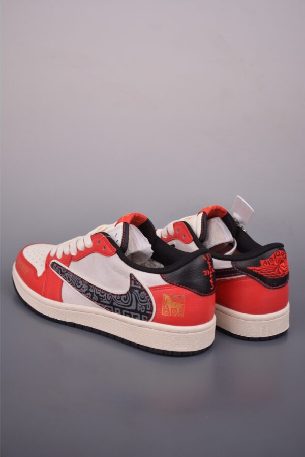 sy_no_C8B86E2EE64B4B5B079E42F4D781E6FF_1 Travis Scott x Air Jordan 1 Low “Year of the Horse” Custom – Red / Sail / Black / Gold