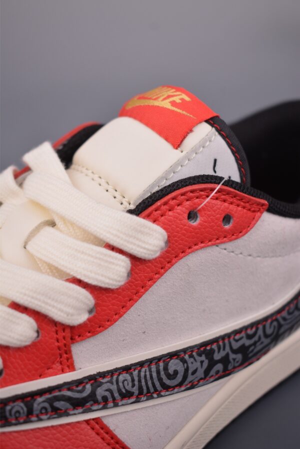 sy_no_C8B86E2EE64B4B5B079E42F4D781E6FF_6 Travis Scott x Air Jordan 1 Low “Year of the Horse” Custom – Red / Sail / Black / Gold