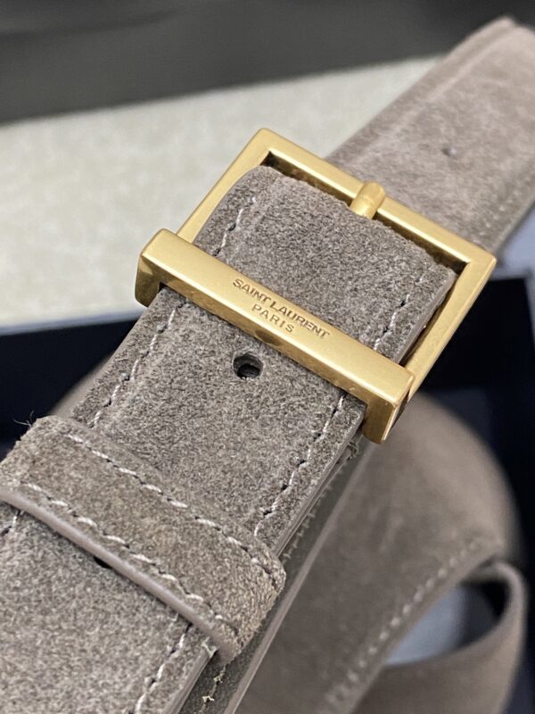 sy_no_C8CBE63C2CC97C9A839D474EED7D2576_5 YSL Small Suede Hobo Crossbody Bag – Musk Green & Gold