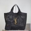 sy_no_C940E565DB07E2C68F621837FA5A1E67_0 Saint Laurent Icare Large Woven Raffia Tote – Black