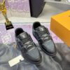 Louis Vuitton LV Trainer Maxi Black & Dark Grey Mixed-Material Sneakers